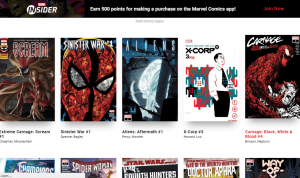 Web de Comics Marvel