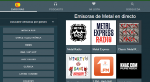 Web para Escuchar Música Metal